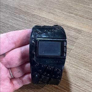 Diesel Black Textured Digital Watch